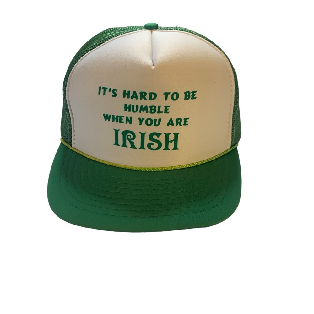 Nissin Vintage It’s Hard To Be Humble When You Are Irish Adjustable Trucker Hat